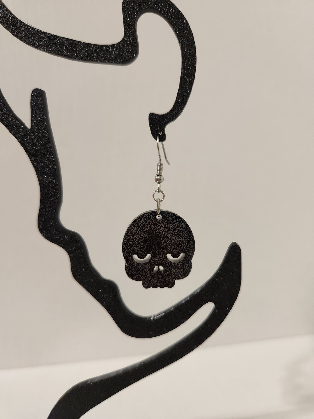 Black Skull Dangle Earrings - Women Accessories